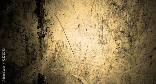 Fotografi Dark yellow concrete scary for background