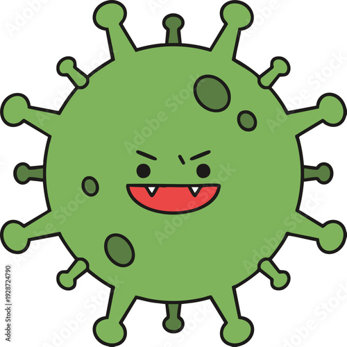 green germ monster character