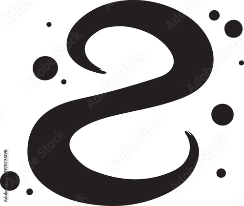 Elegant script letter s handwritten in a flowing calligraphic style, ideal for branding and luxury signature design