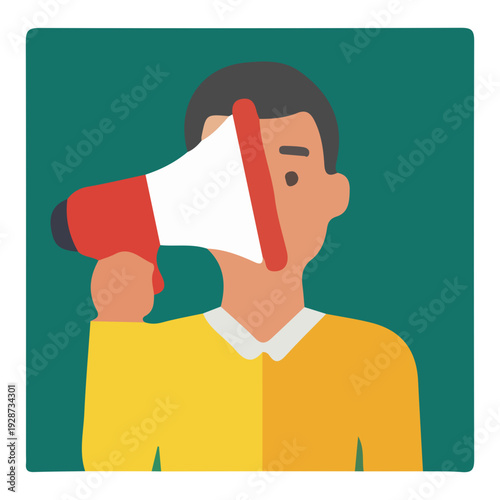 Man with Megaphone Icon