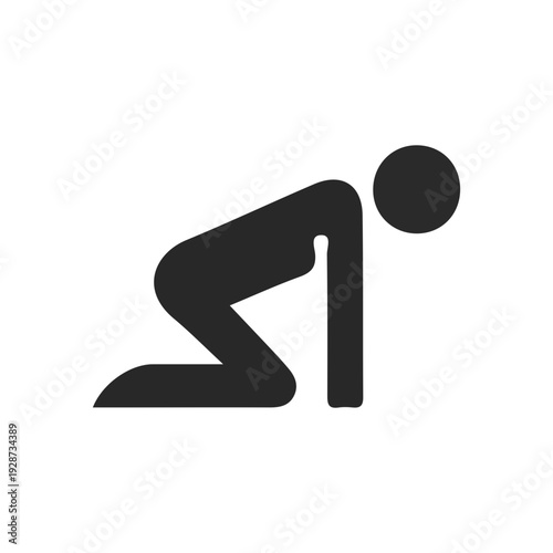 Kneeling Icon Silhouette