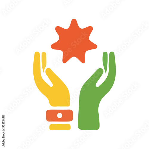 Hands Holding Star Icon