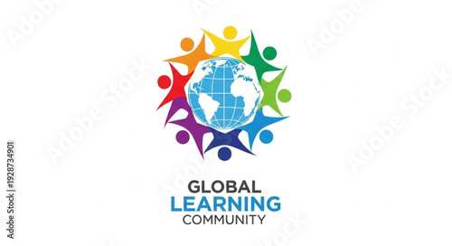 Global Learning Community Logo Design Elements.