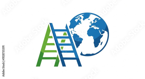 Ladder Leading to the World Globe.