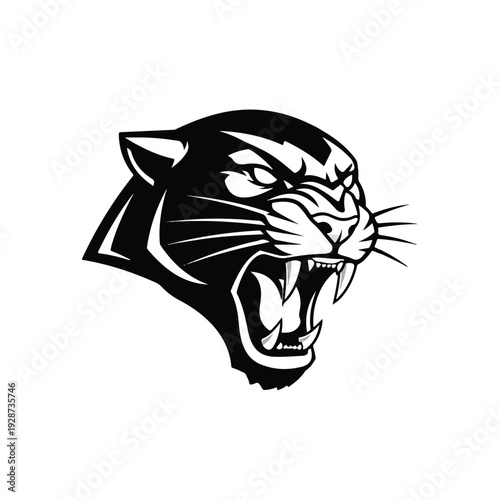 Black Panther Head Graphic Illustration 1.