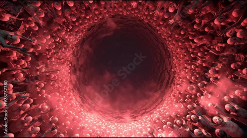 Sinners in Hell at the City of Dis, Dark Fantasy Scene Inspired by Dante’s Inferno