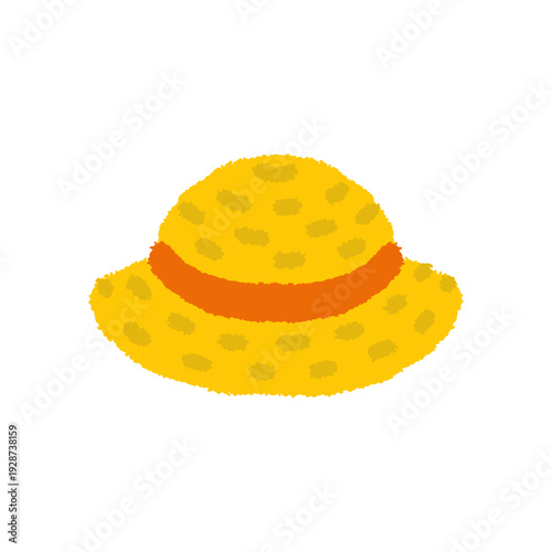 麦わら帽子 イラスト 夏 手描き シンプル