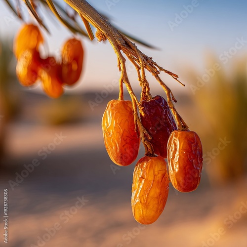 Date palm fruits in the plantation