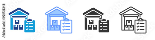 Inventory Management icon set multiple style collection