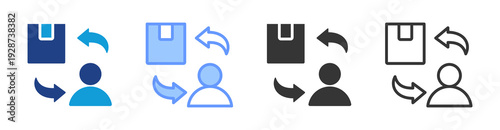 Direct to Consumer icon set multiple style collection