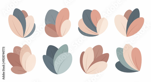 Beautiful Floral Illustrations in Soft Earth Tones for Modern Design