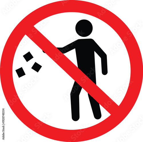 No littering prohibition sign