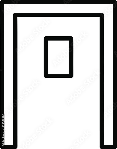 Simple doorway illustration with inner square