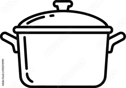 Simple line drawing of a cooking pot