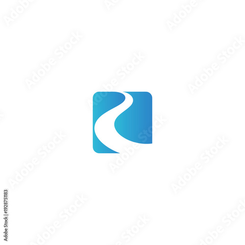 Street way logo icon flat vector design