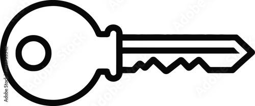 Simple line drawing of a key