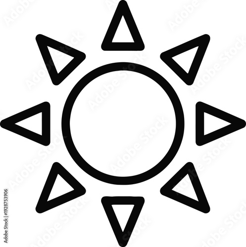 Simple sun icon design