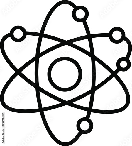 Simple atom model illustration