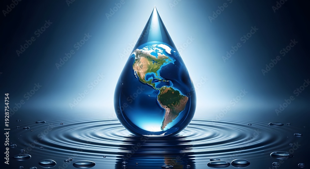 Obraz premium World water day conserve our planet's precious resource