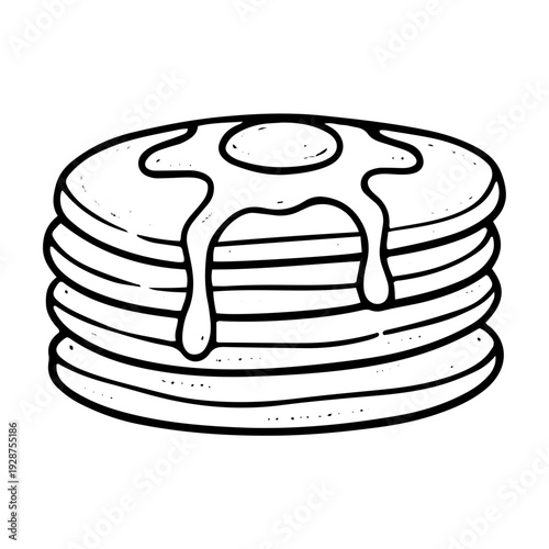 Stacked Pancakes Hand-drawn Icon