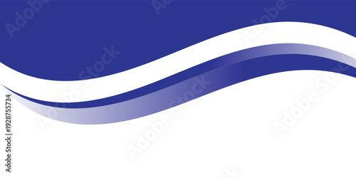 Abstract Deep Blue and Navy Wavy Background with Elegant Curved Layers and White Copy Space eps10 illustrarion vector