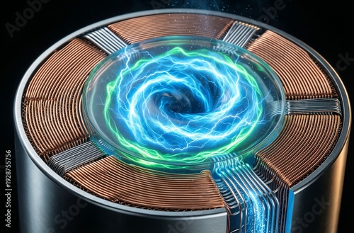 Digital technology light bulb concept featuring a circular radar pattern and spiral vector design on a black background