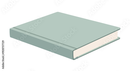 Isolated book illustration minimalist design with copy space for education and reading