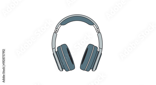 Modern headphones illustration isolated on white audio music technology concept