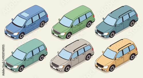 Collection of Various Colored Toy Cars.