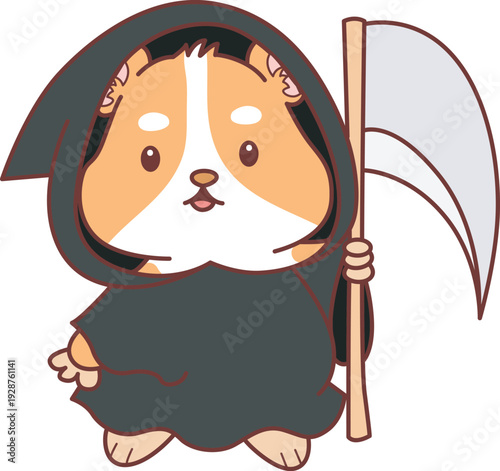 Cute halloween set of hamster sticker with activity. Hamster 