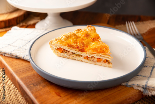 Wallpaper Mural Tuna Pie, a savory tart filled with canned tuna cooked and seasoned with various ingredients, in Mexico it is called Pay de Atun, it is a very popular recipe during the Lenten season. Torontodigital.ca