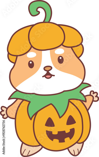 Cute halloween set of hamster sticker with activity. Hamster 