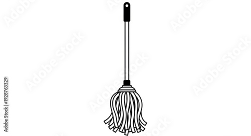 Simple illustration of a mop, perfect for cleaning floors and surfaces effectively.