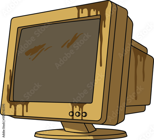 Dirty Old Computer Monitor
