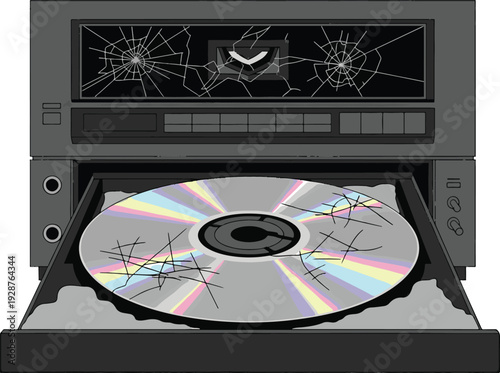 Cracked CD in Player