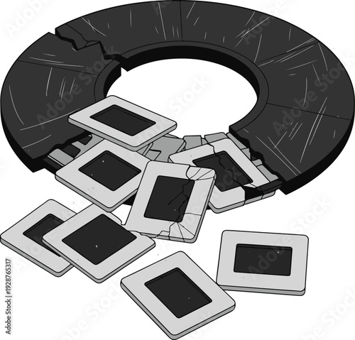 Shattered Camera LCD Screens