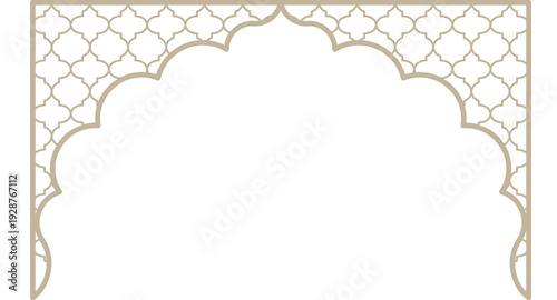 Golden ornamental metal frame vector design