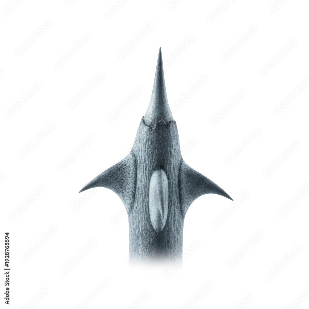 Fototapeta premium Close up macro of sharp water caltrop fruit spike isolated
