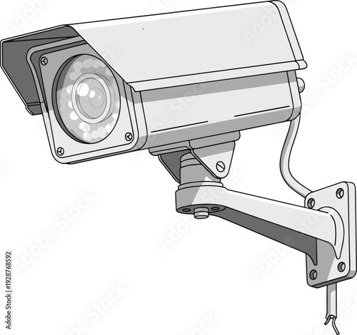 Security Camera on Wall Mount