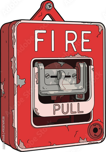 Red Fire Alarm Pull Station