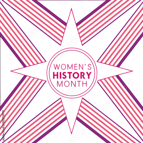 A creative Women's History Month design with star and stripes