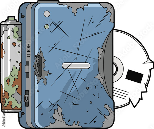Damaged Portable Hard Drive
