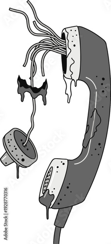 Damaged Phone Receiver