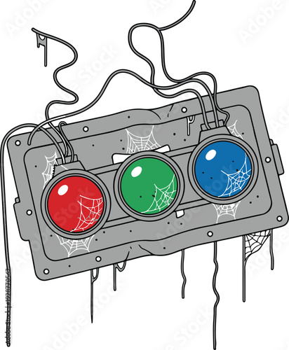 Cobwebbed Traffic Lights