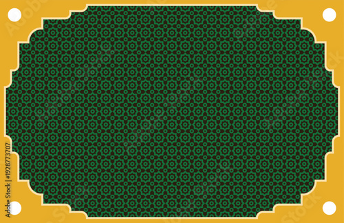 Arabian shape background with arc frame copy space