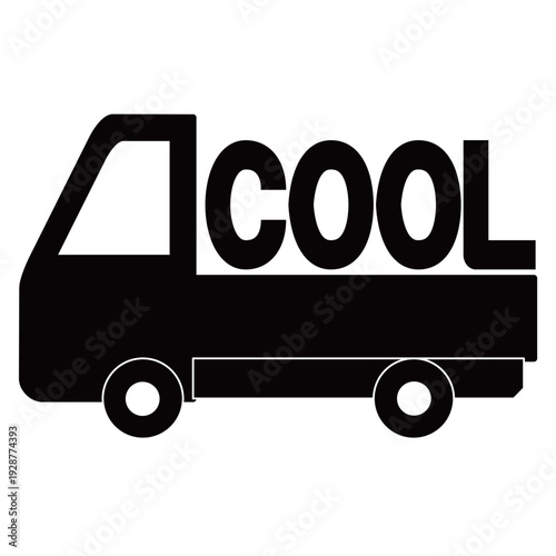 クール便・冷蔵配送のトラックのイラスト