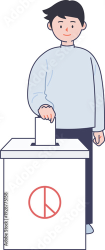 투표하는 사람 person voting