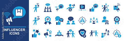 influencer icons set