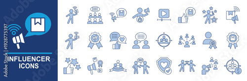 influencer icons set