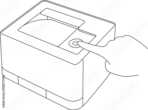 프린터 기계 조작